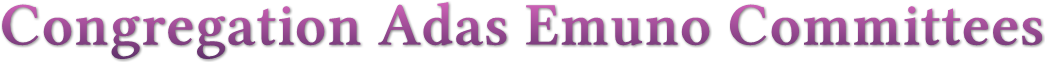 Congregation Adas Emuno Committees Congregation Adas Emuno Committees